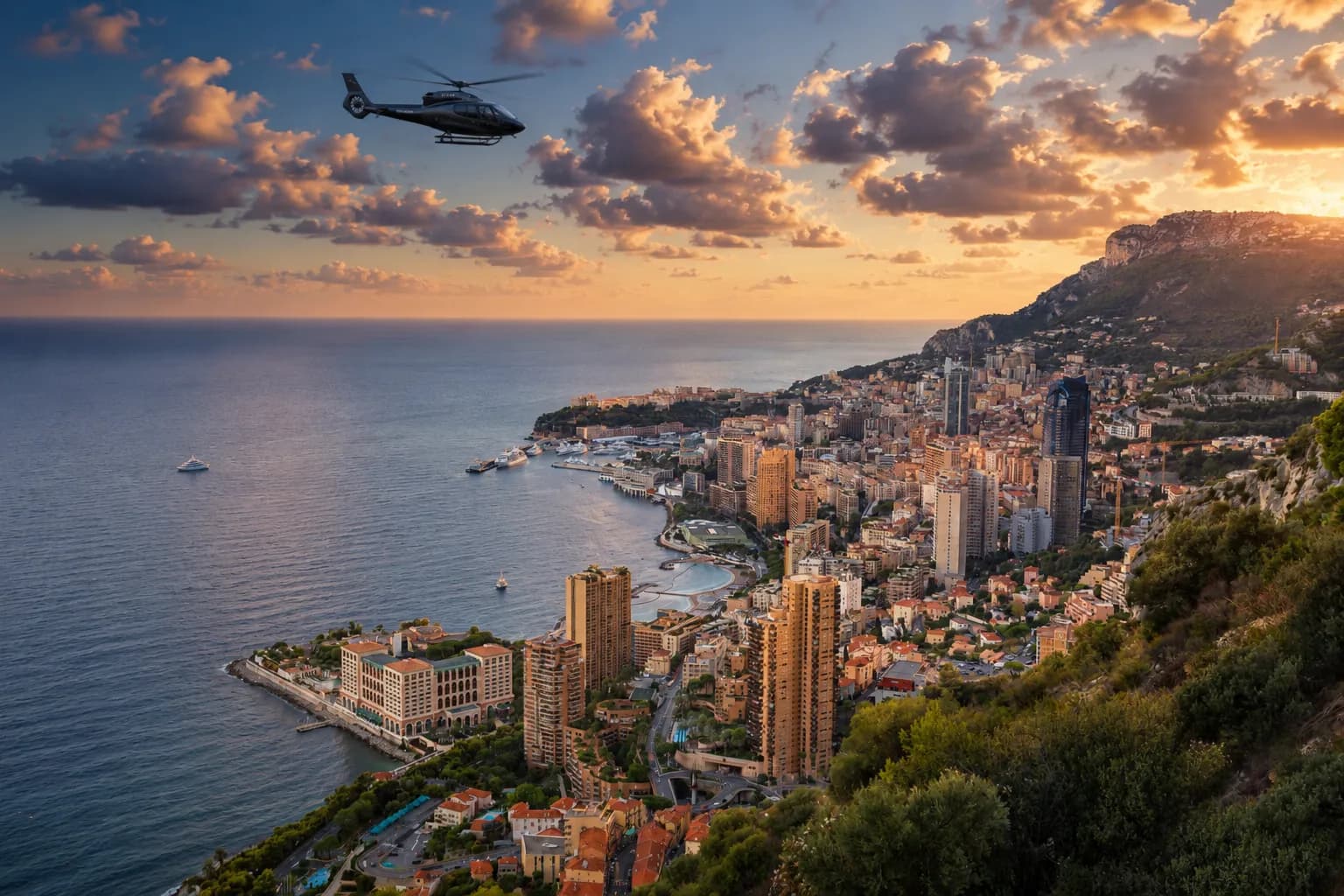 monaco sunset